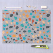 Papier Mousseline Motif terrazzo coloré (Artisanat)