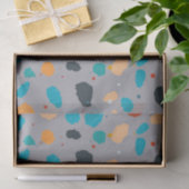 Papier Mousseline Motif terrazzo coloré (Cadeau)