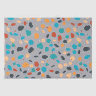 Papier Mousseline Motif terrazzo coloré