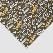 Papier Mousseline Motif tiré par la main d'amour (Détail)