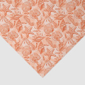 Papier Mousseline Motif tiré par la main de mer (Détail)