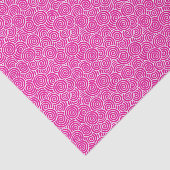 Papier Mousseline motif tourbillon japonais - rose fuschsia et blanc (Détail)