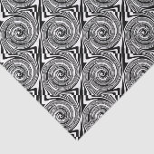 Papier Mousseline motif tourbillon noir et blanc (Détail)