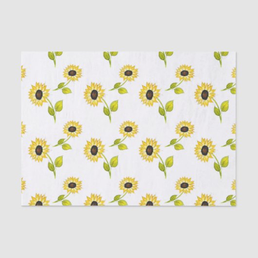 Papier Mousseline Motif tournesol (Recto)