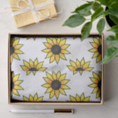Papier Mousseline Motif tournesol (Cadeau)