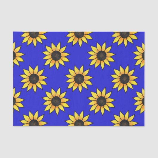 Papier Mousseline Motif tournesol 3 (Recto)