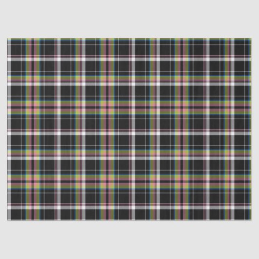 Papier Mousseline Motif traditionnel Olive Green Tartan moderne (Recto)