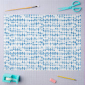 Papier Mousseline Motif triangle bleu (Artisanat)