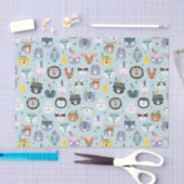 Papier Mousseline Motif tribal mignon de visage (Artisanat)