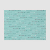 Papier Mousseline Motif tribal moderne Arrow & Feather (Recto)