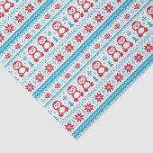 Papier Mousseline Motif tricoté Noël et hiver (Détail)
