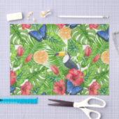 Papier Mousseline Motif tropical (Artisanat)