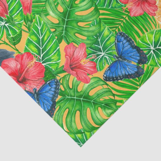 Papier Mousseline Motif tropical (Détail)