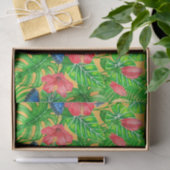 Papier Mousseline Motif tropical (Cadeau)