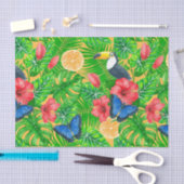 Papier Mousseline Motif tropical (Artisanat)