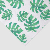 Papier Mousseline Motif tropical avec feuilles monstères (Détail)