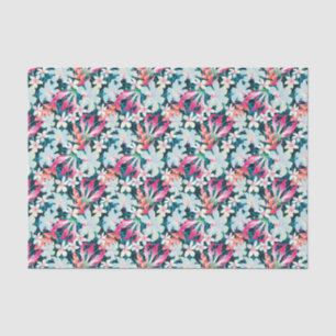 Papier Mousseline Motif tropical coloré