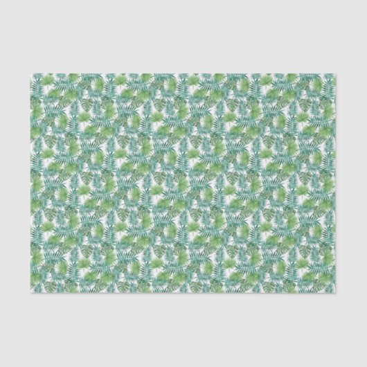 Papier Mousseline Motif tropical de feuille (Recto)