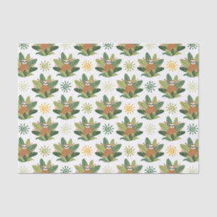 Papier Mousseline Motif tropical de paresse