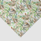 Papier Mousseline Motif tropical de paresse d'aquarelle (Détail)