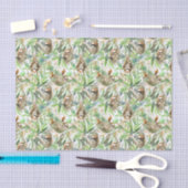 Papier Mousseline Motif tropical de paresse d'aquarelle (Artisanat)