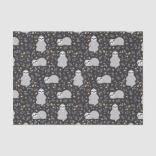Papier Mousseline Motif tropical de paresse de bébé