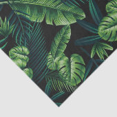 Papier Mousseline Motif Tropical Noir (Détail)