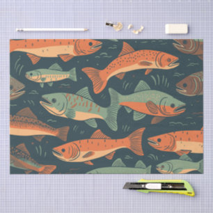 Papier Mousseline Motif truite