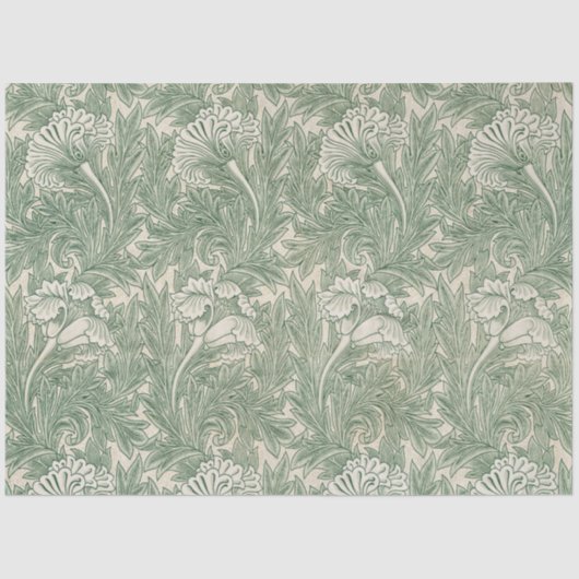 Papier Mousseline Motif Tulip (par William Morris) (Recto)