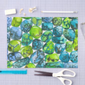 Papier Mousseline Motif turquoise (Artisanat)