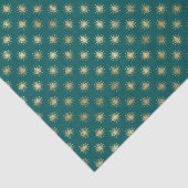 Papier Mousseline Motif turquoise et Gold Foil Star (Détail)
