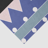 Papier Mousseline Motif Turquoise Géométrique bleu rose (Détail)