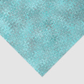 Papier Mousseline Motif Turquoise Zigzag (Détail)