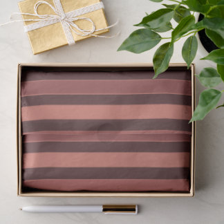 Papier Mousseline Motif uni rayé marron rétro