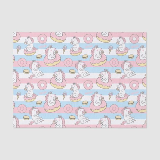 Papier Mousseline Motif Unicorn (Recto)