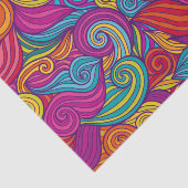 Papier Mousseline Motif unique en couleur de  à vagues (Détail)