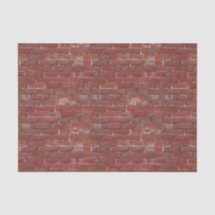 Papier Mousseline Motif urbain de briques rouge-foncé minuscules