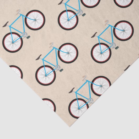 Papier Mousseline Motif vélo (Détail)