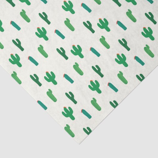Papier Mousseline Motif vert clair de cactus (Détail)