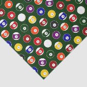 Papier Mousseline Motif vert de billards de boule de piscine (Détail)