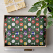 Papier Mousseline Motif vert de billards de boule de piscine (Cadeau)