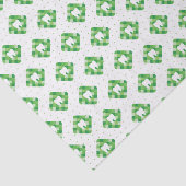 Papier Mousseline Motif vert de dent de plaid (Détail)