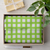 Papier Mousseline Motif vert de guingan (Cadeau)