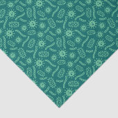 Papier Mousseline Motif vert de microbes (Détail)