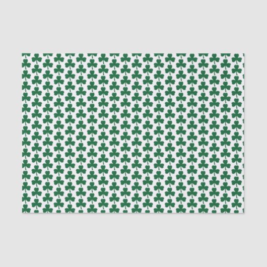 Papier Mousseline Motif vert de shamrock (Recto)