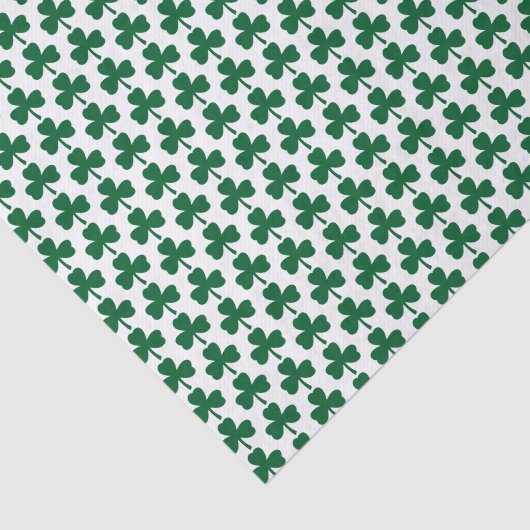 Papier Mousseline Motif vert de shamrock (Détail)