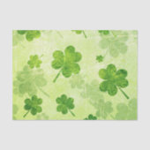 Papier Mousseline Motif vert de shamrock (Recto)