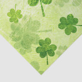 Papier Mousseline Motif vert de shamrock (Détail)