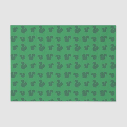 Papier Mousseline Motif vert d'écureuil (Recto)