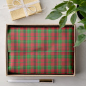 Papier Mousseline Motif vert et rouge (Cadeau)
